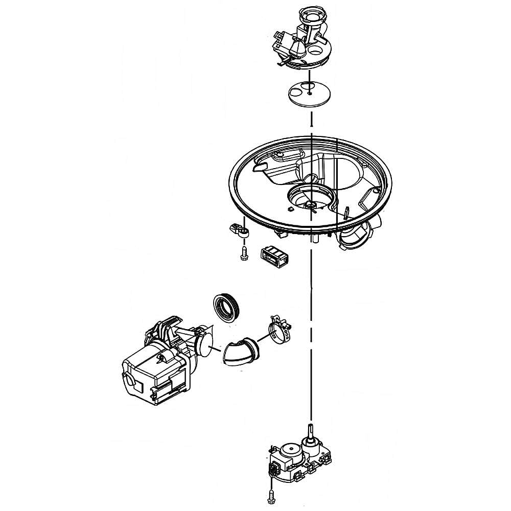 Part #w11178672, Dishwasher Circulation Pump Assembly (Replaces W11162733) / 16.00 x 15.00 x 9.50