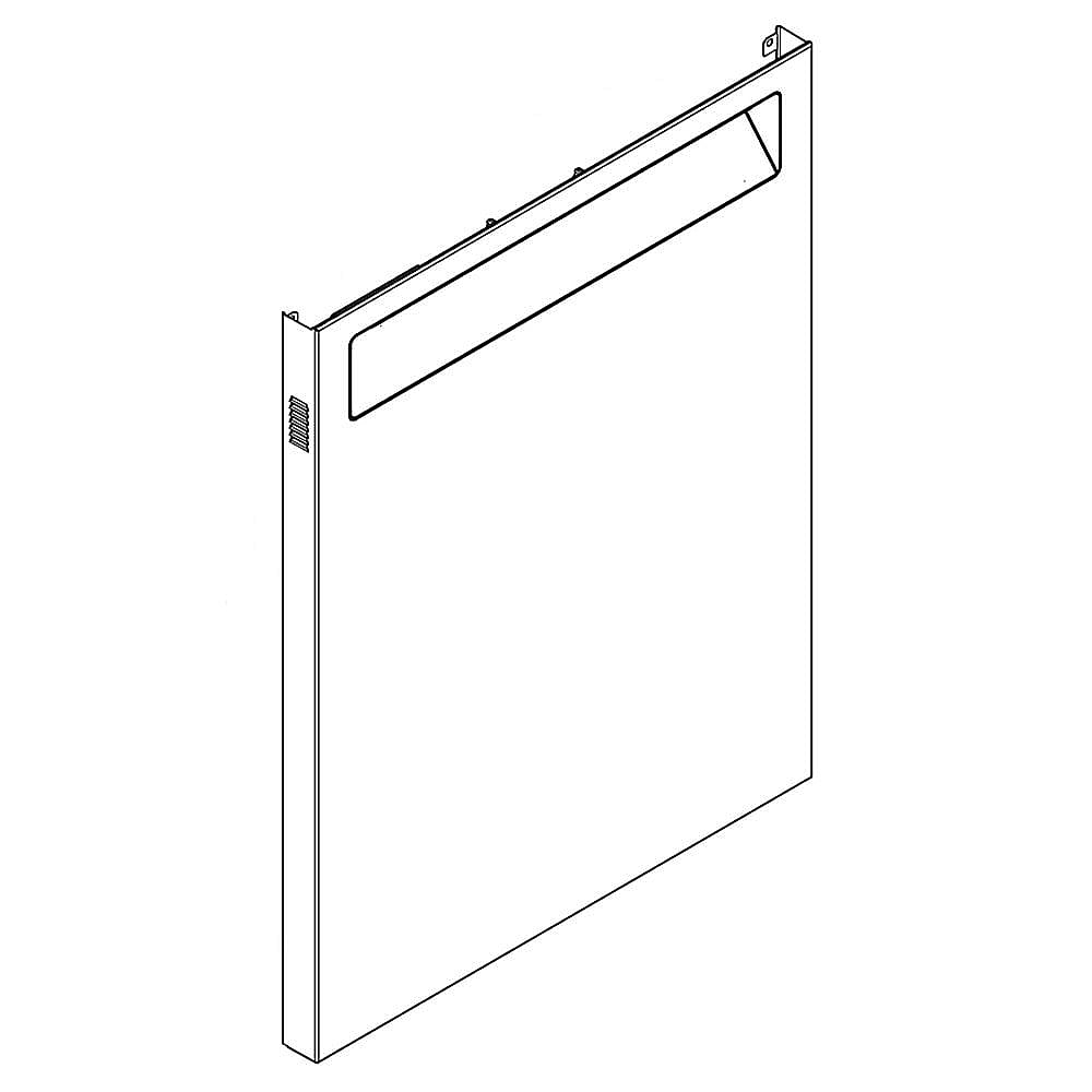 Part #w11231157, Dishwasher Door Outer Panel Assembly (Black Stainless) / 34.00 x 25.62 x 3.25