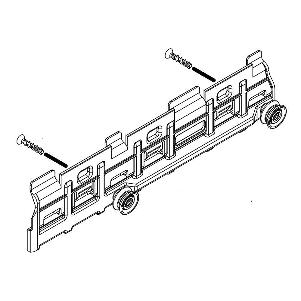 Dishwasher Dishrack Track Roller Assembly, Left