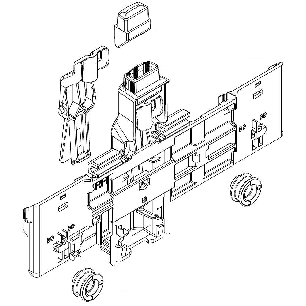 Part #w11545795, Dishwasher Dishrack Adjuster Kit, Left (Replaces W11268105) / 12.00 x 4.50 x 5.25