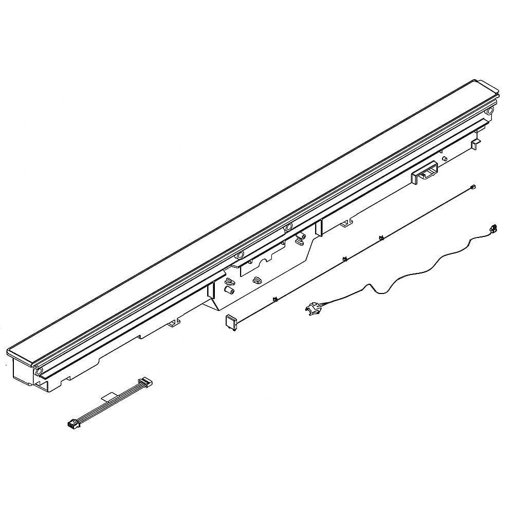 Part #w11302461, Dishwasher Control Panel Assembly (Black) / 27.00 x 5.00 x 3.50