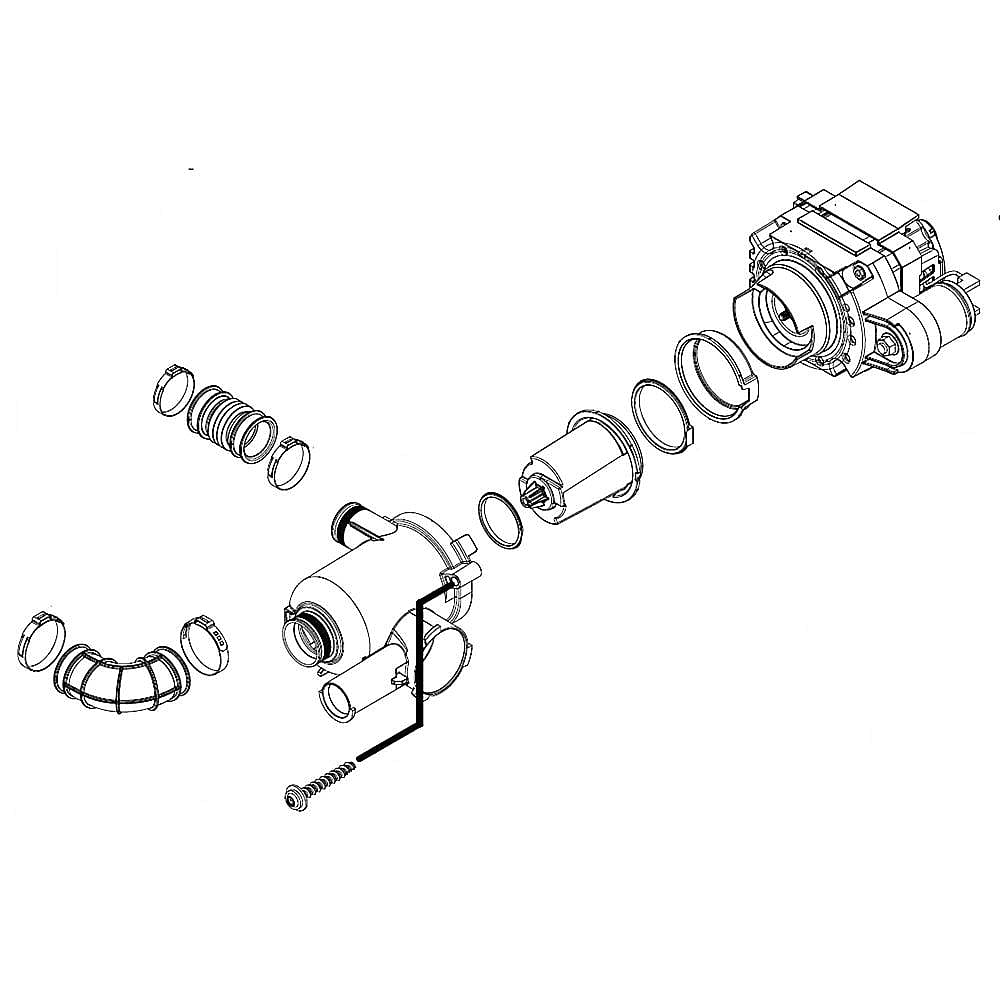 Part #w11414076, Whirlpool Dishwasher Circulation Pump Assembly (Replaces W11122133) / 13.00 x 9.70 x 10.00