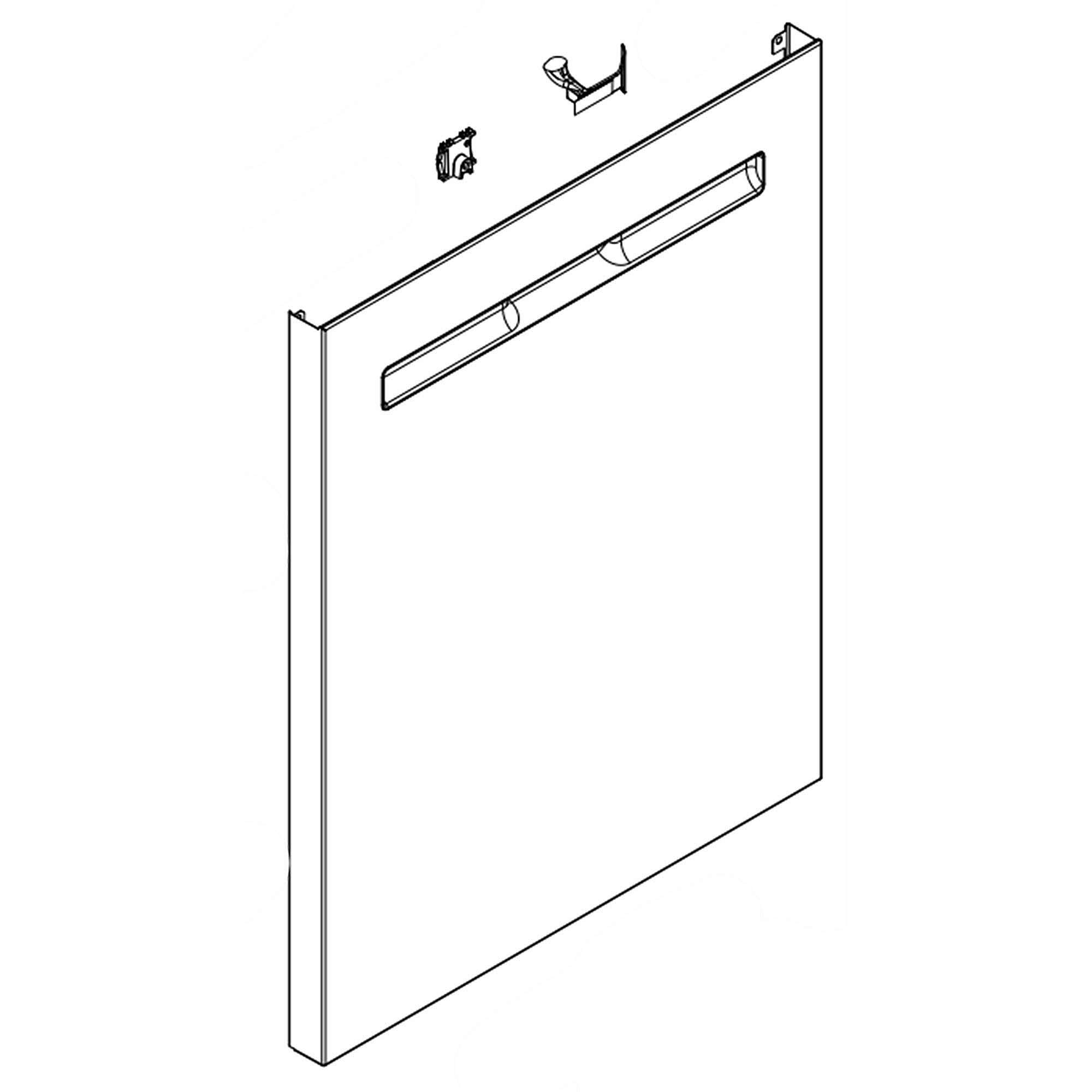 Part #w11416463, Dishwasher Door Outer Panel Assembly (Black) / 35.75 x 30.00 x 3.25