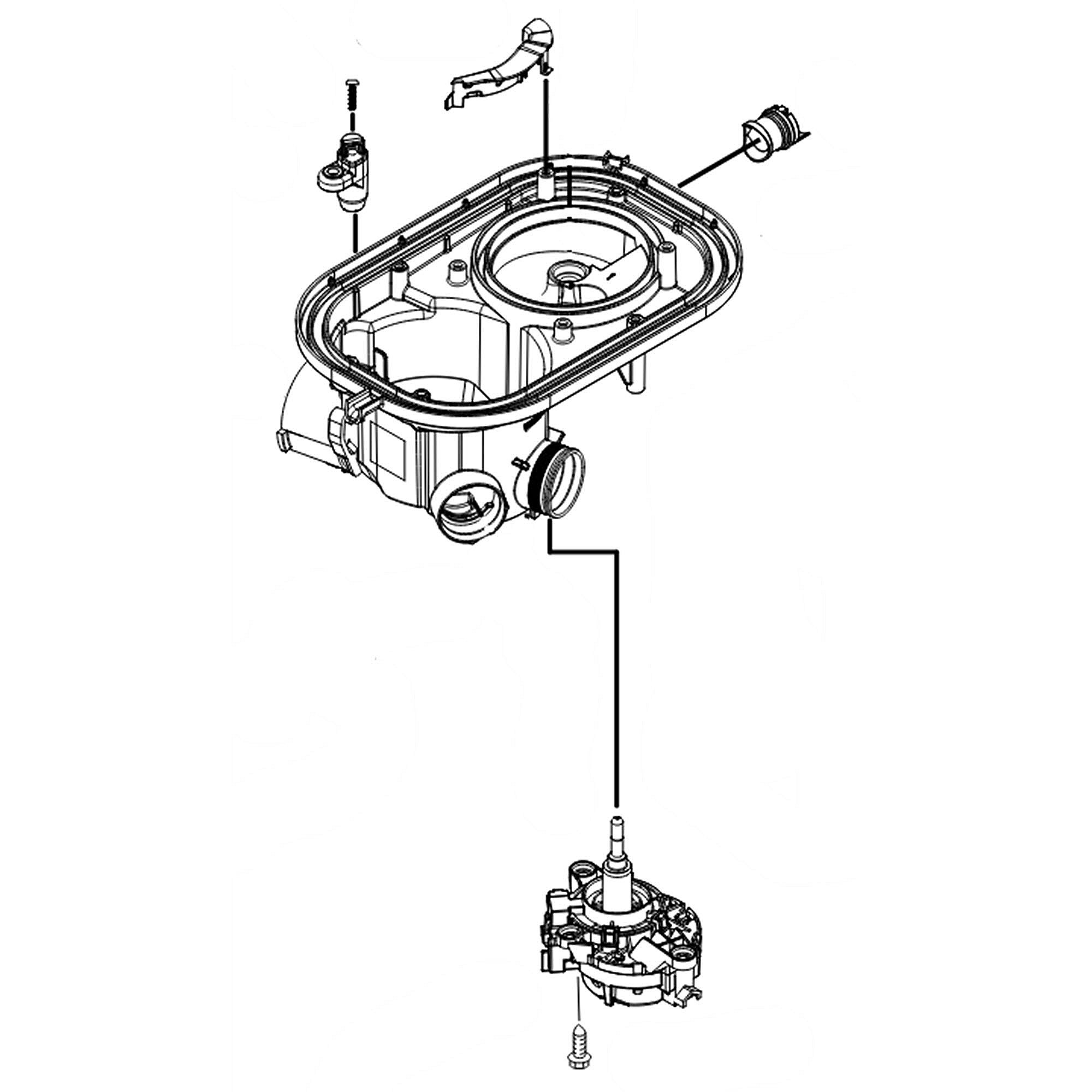 Part #w11443105, Dishwasher Sump / 12.25 x 9.75 x 10.00