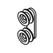 Wheel Assy,t for Whirlpool WDP540HAMW0 - Part W11458872