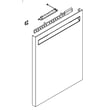 Dishwasher Door Outer Panel (black) for KitchenAid KDFE204KBS0 - Part W11461690
