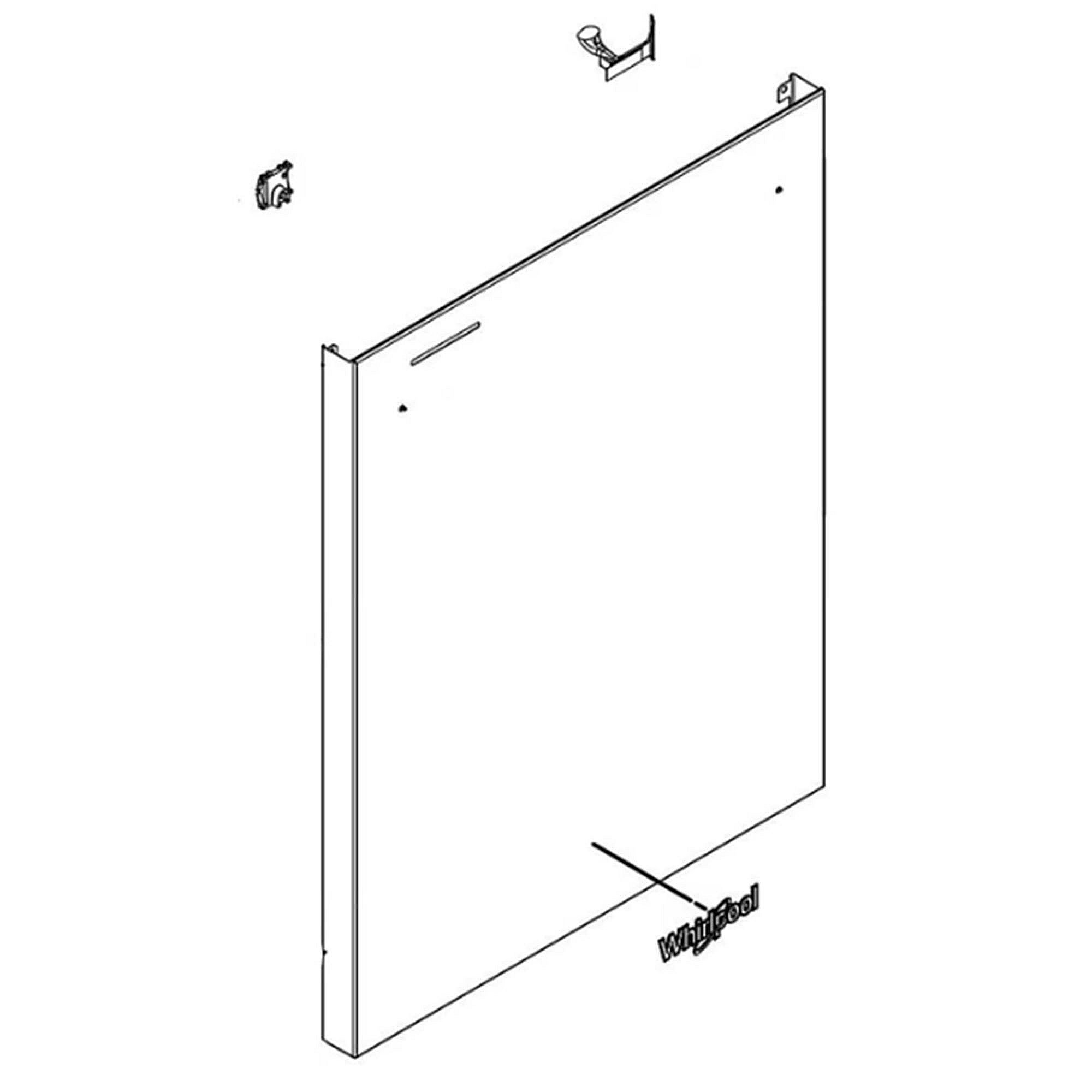 Part #w11462451, Dishwasher Door Outer Panel Assembly (Black Stainless) / 36.00 x 30.00 x 3.00