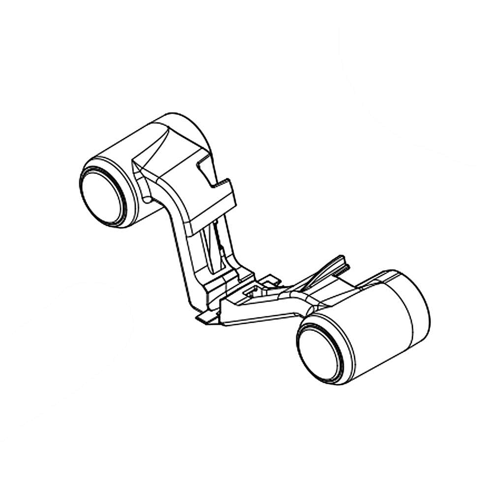 Part #w11568642, Dishwasher Third-Level Spray Tube Bracket, Front (Replaces W10830577) / 4.75 x 1.75 x 1.00