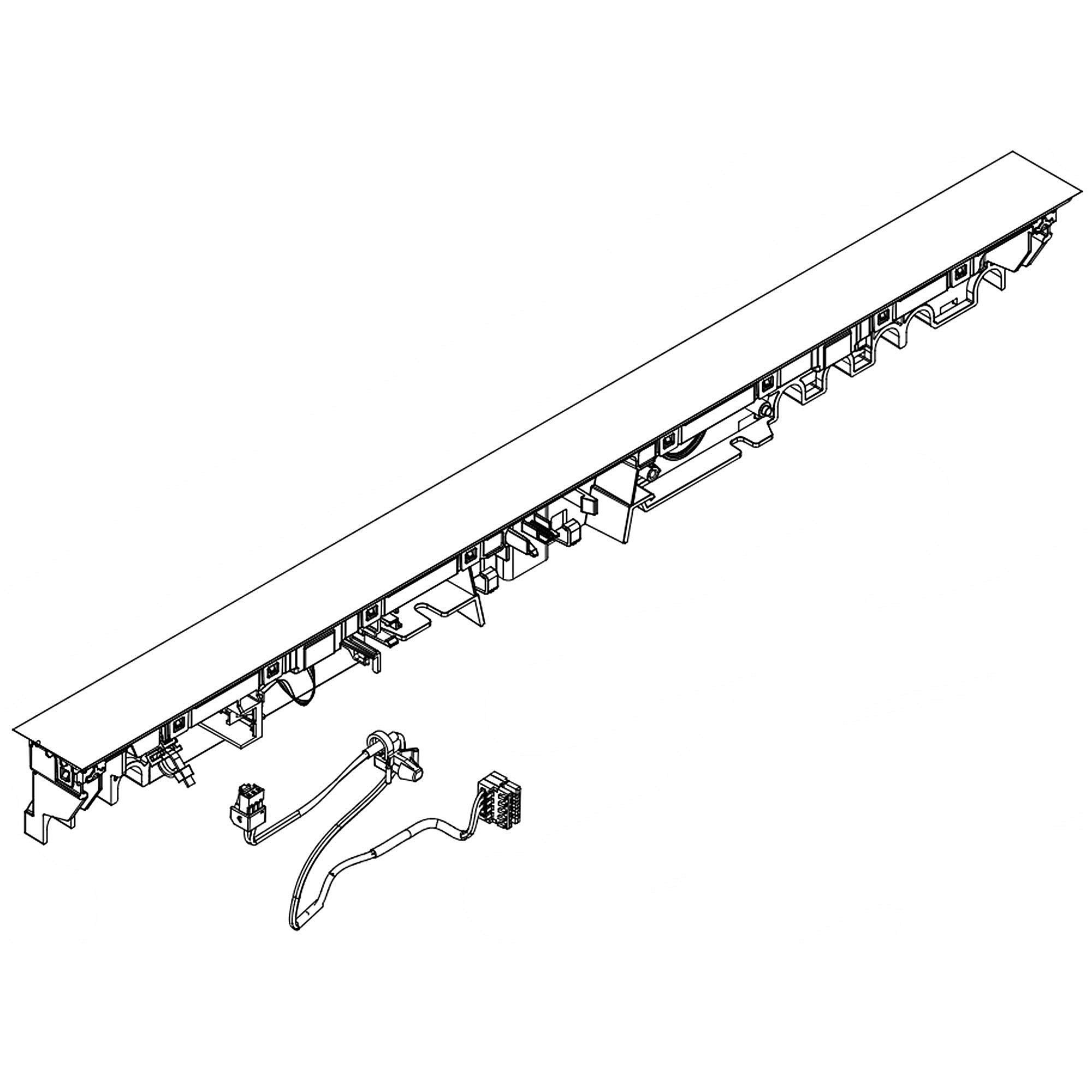 Part #w11622490, Dishwasher Control Panel Assembly (Black)