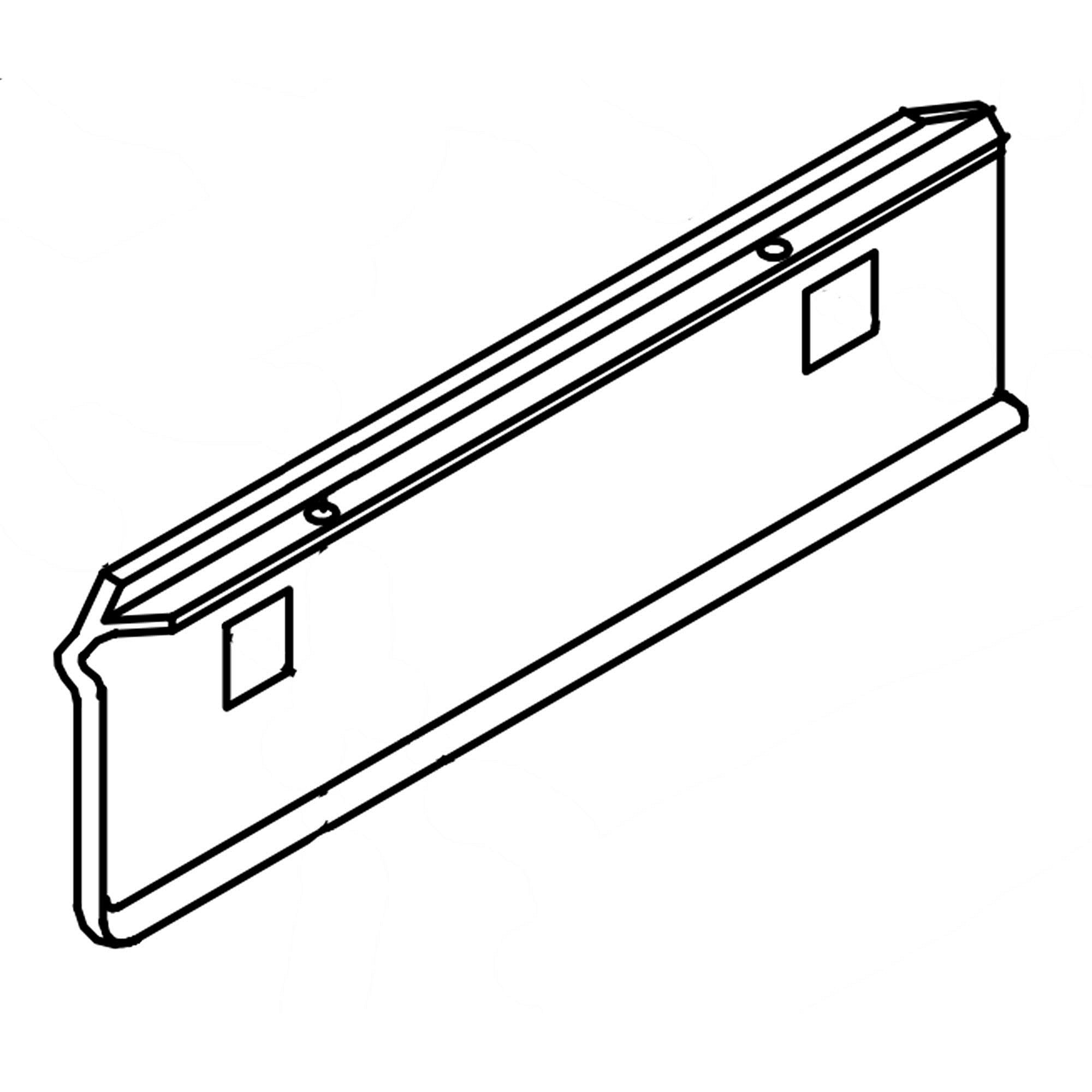 Part #w11696574, Trash Compactor Kickplate (Black) (Replaces Wpw10242557)
