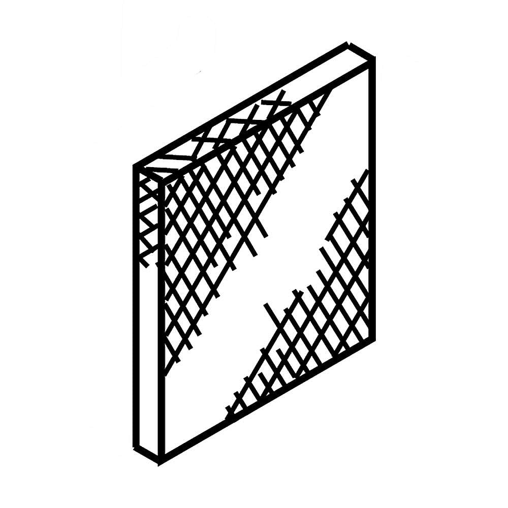 Part #wp4151750, Trash Compactor Charcoal Filter / 4.75 x 4.50 x 0.25