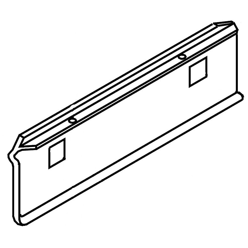 Part #wp777328, Trash Compactor Kick Plate | 14.75 x 4.25 x 0.75