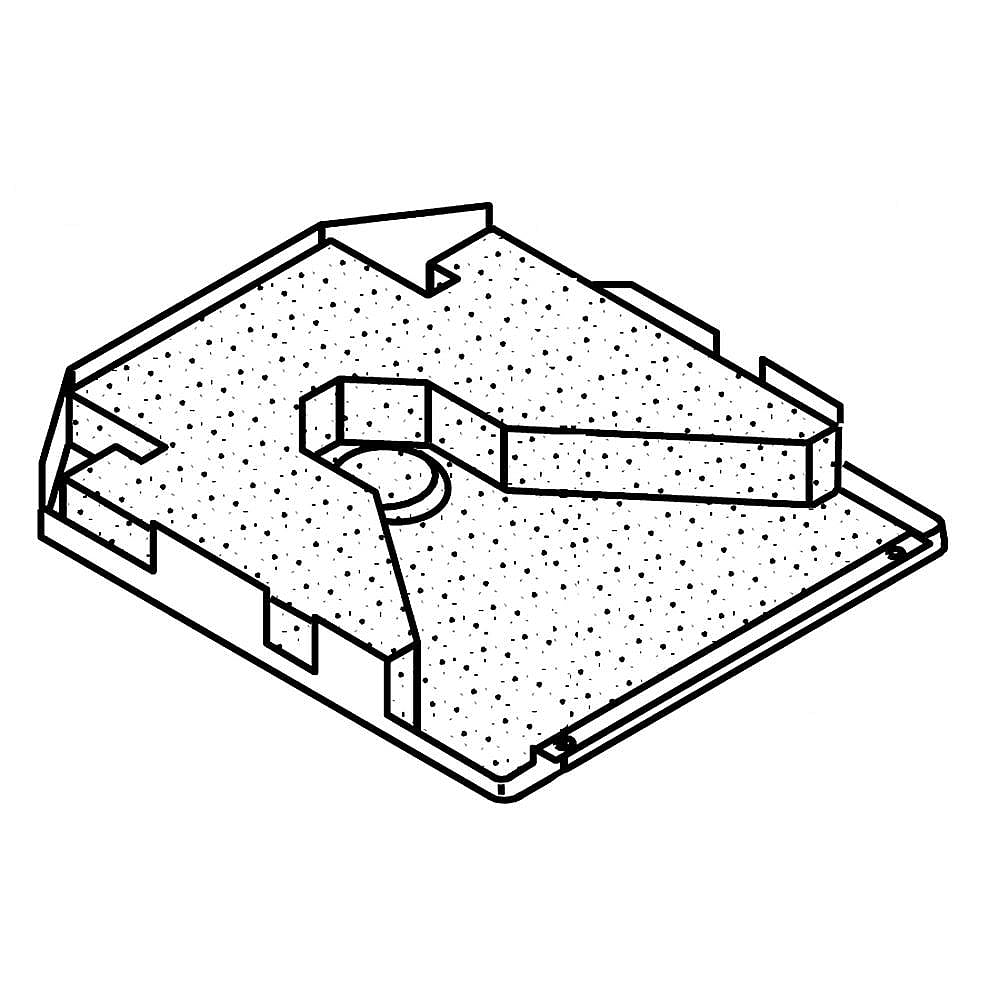 Part #wp780437, Trash Compactor Bottom Pan / 15.94 x 2.32 x 19.82