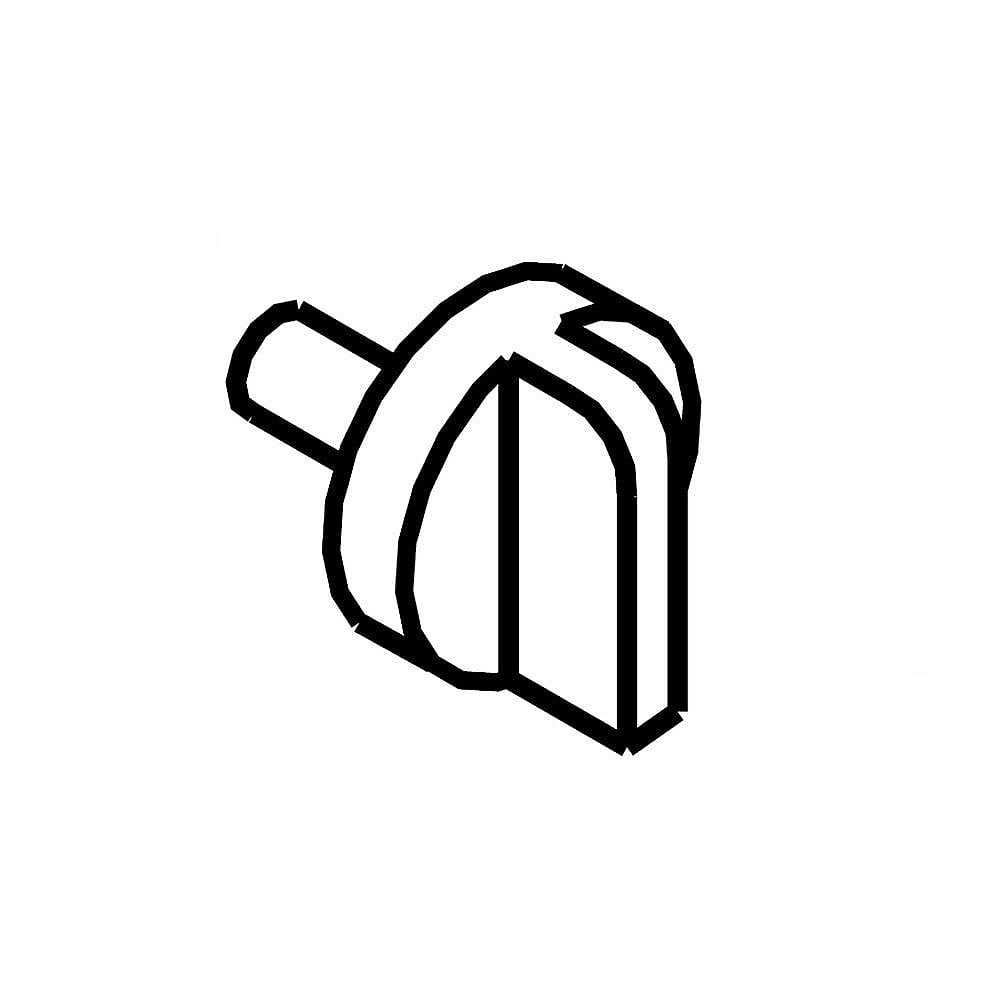 Part #wp9871799, Trash Compactor Start Switch Knob (White) (Replaces 9871799) / 1.37 x 1.37 x 1.62