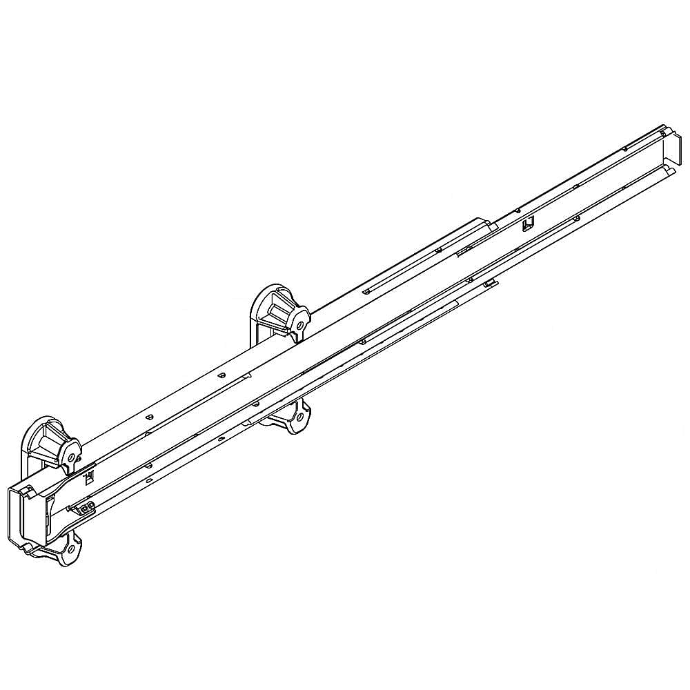Part #wpw10247509, Dishwasher Dishrack Track Roller Assembly, Left / 19.00 x 3.75 x 0.75