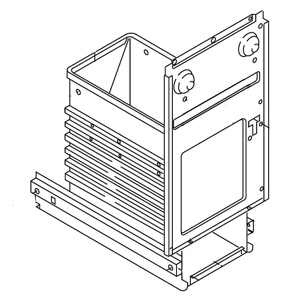 Part #wpw10451276, Trash Compactor Drawer Assembly (Replaces W10451276) / 26.94 x 18.07 x 27.13