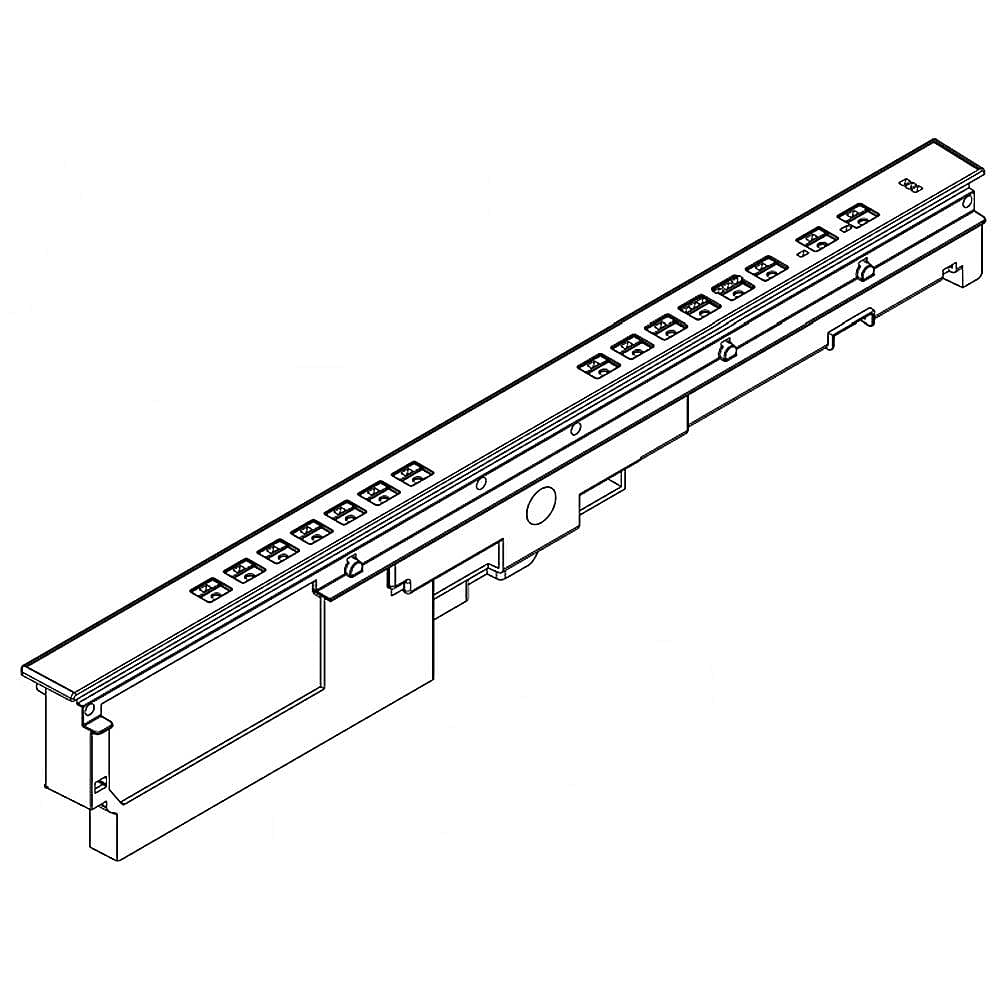 Part #wpw10507487, Dishwasher Control Panel And Overlay (Black) / 5.07 x 3.44 x 27.19
