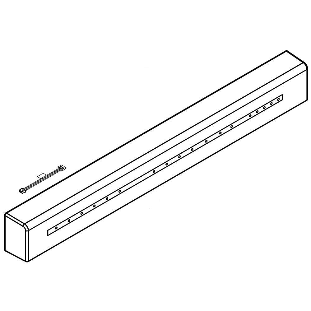 Part #wpw10537335, Dishwasher Control Panel Assembly (White) | 3.44 x 2.82 x 30.94