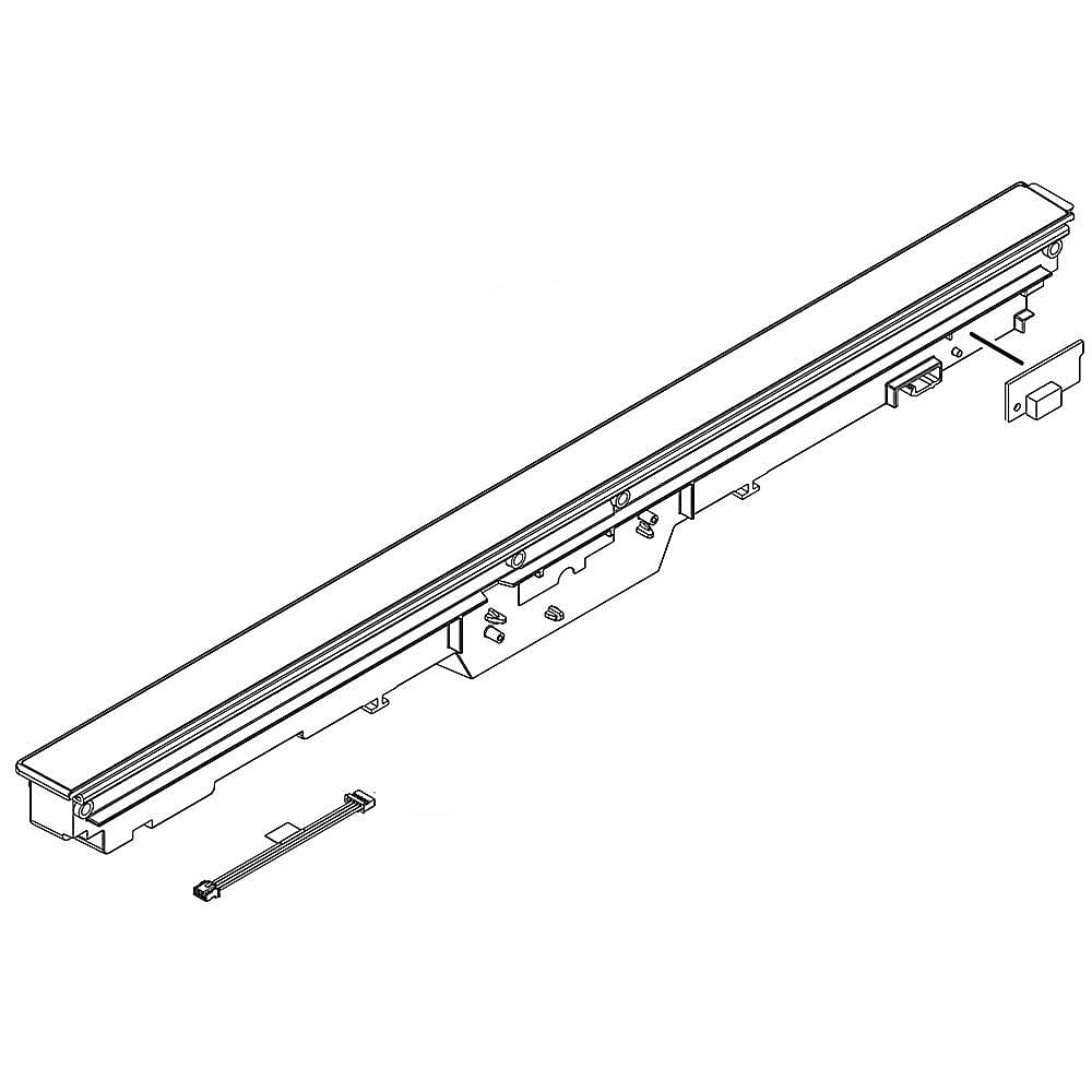 Part #wpw10537410, Dishwasher Control Panel (Black) | 3.44 x 2.82 x 30.94