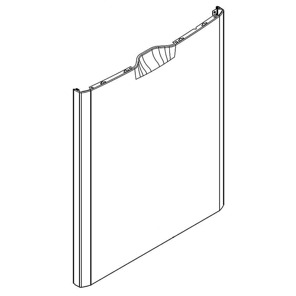 Part #wpw10562111, Dishwasher Door Outer Panel Assembly (White) | 31.44 x 5.82 x 28.69