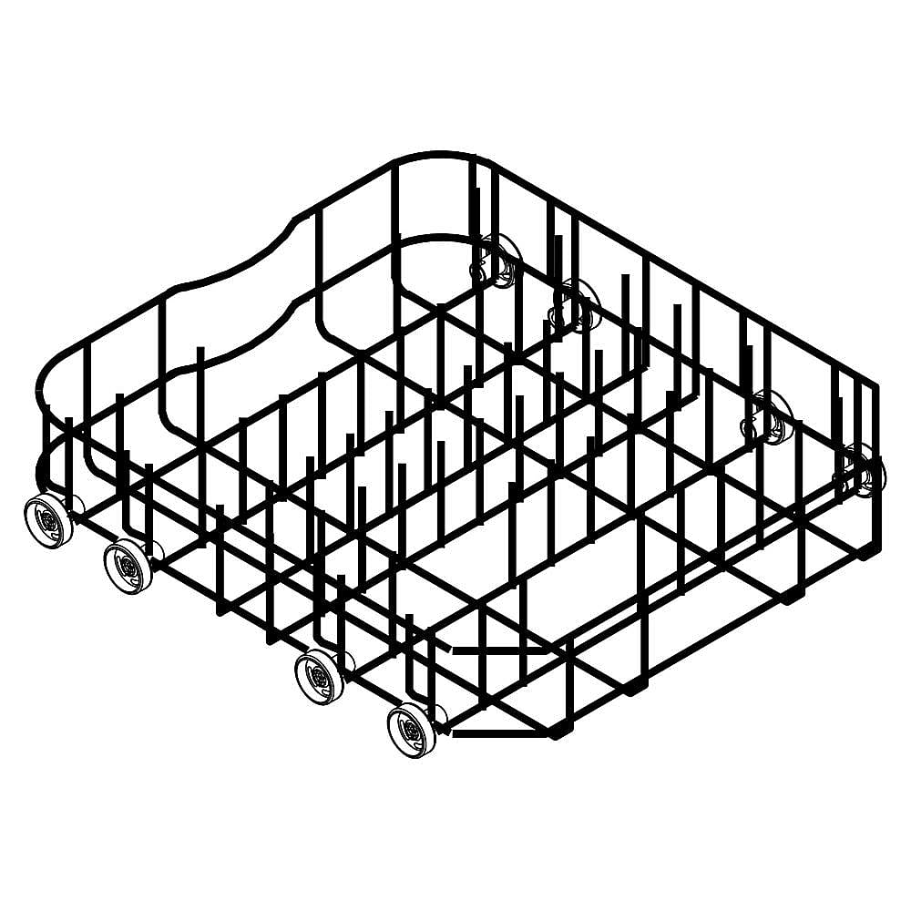 Part #wpw10567658, Dishwasher Dishrack, Lower / 21.57 x 7.69 x 24.19