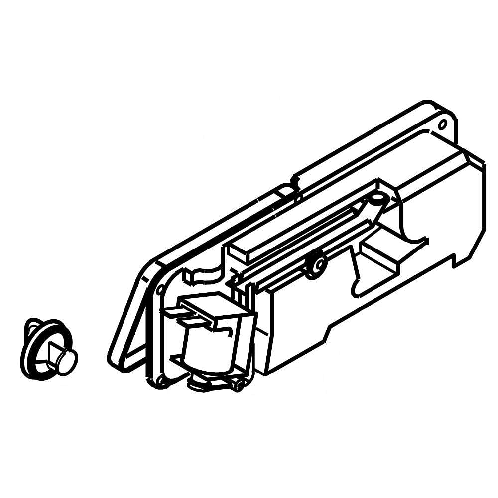 Part #wpw10605015, Dishwasher Detergent Dispenser Assembly / 10.63 x 5.00 x 2.75