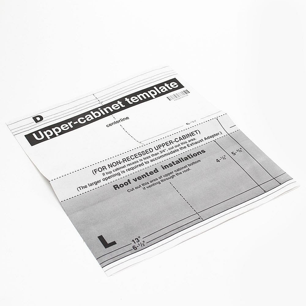 Part #4922W5A057G, Microwave Installation Template (Replaces 4922W5A057B) / 14.20 x 12.20 x 2.20