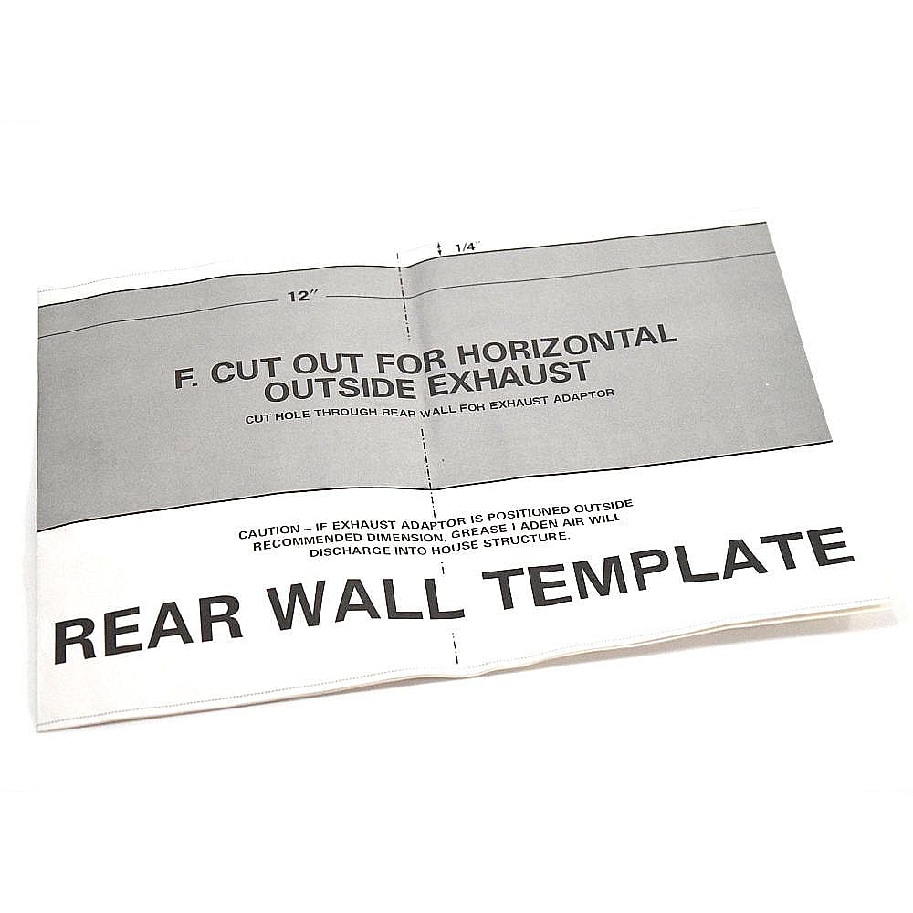 Kenmore Part #4922W5A058A, Microwave Wall Vent Template