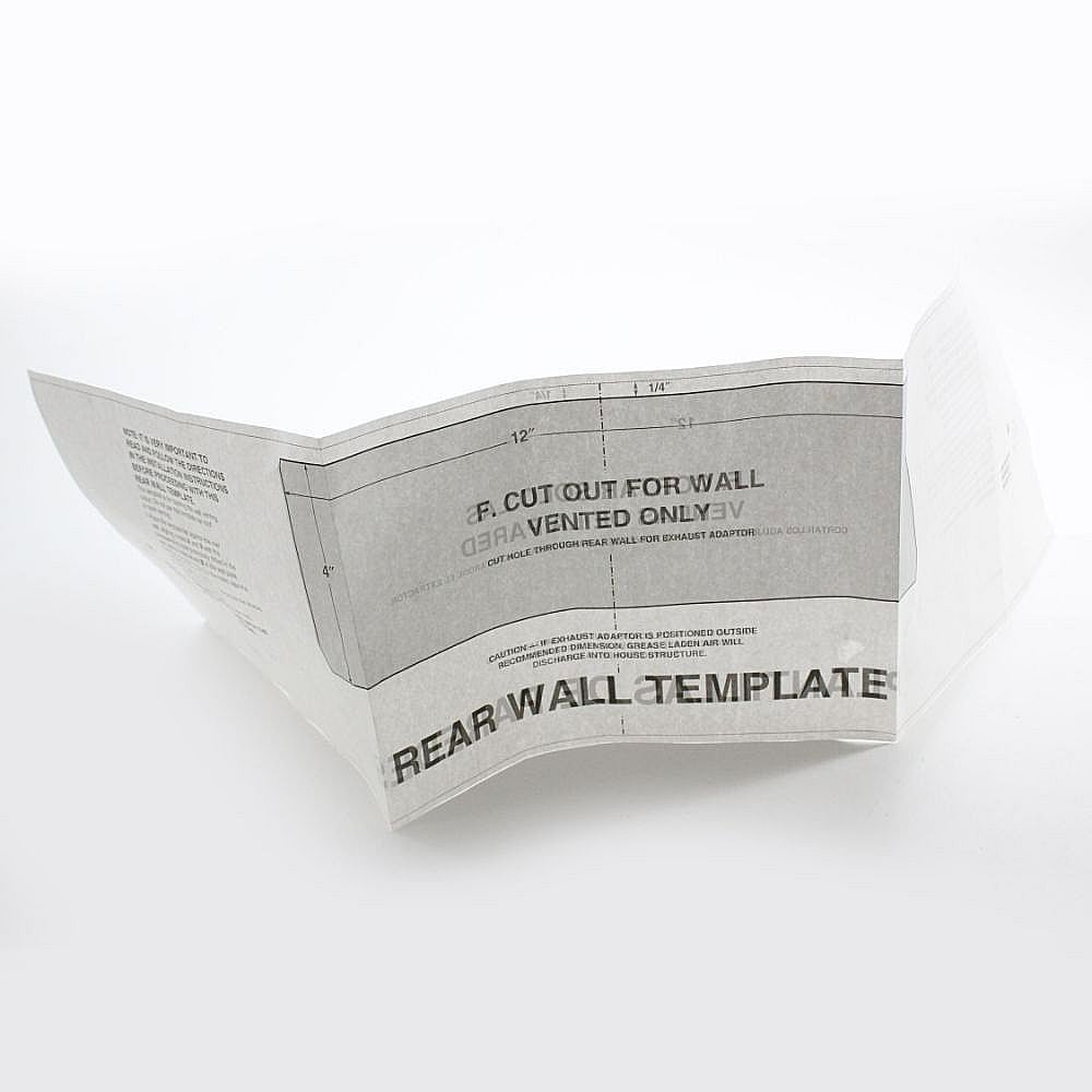 Part #4922W5A060B, Microwave Wall Mounting Template