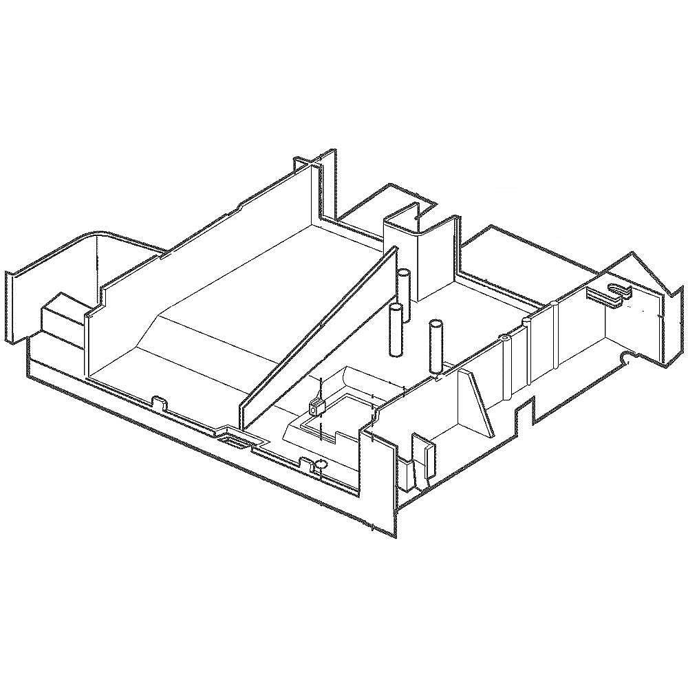 Kenmore Part #5208W0A006C, Microwave Air Guide Baseplate | 0.11 x 0.11 x 0.11