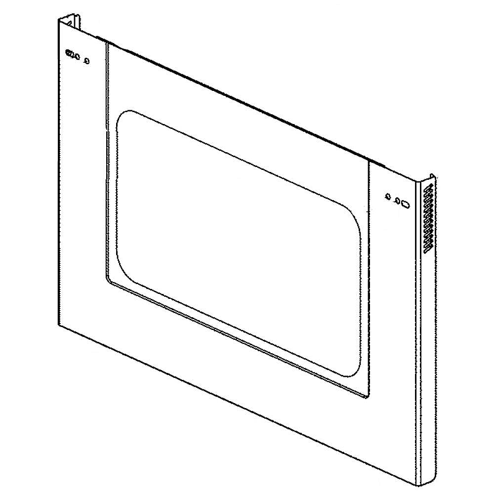 Part #acq76214705, Range Upper Oven Door Outer Panel