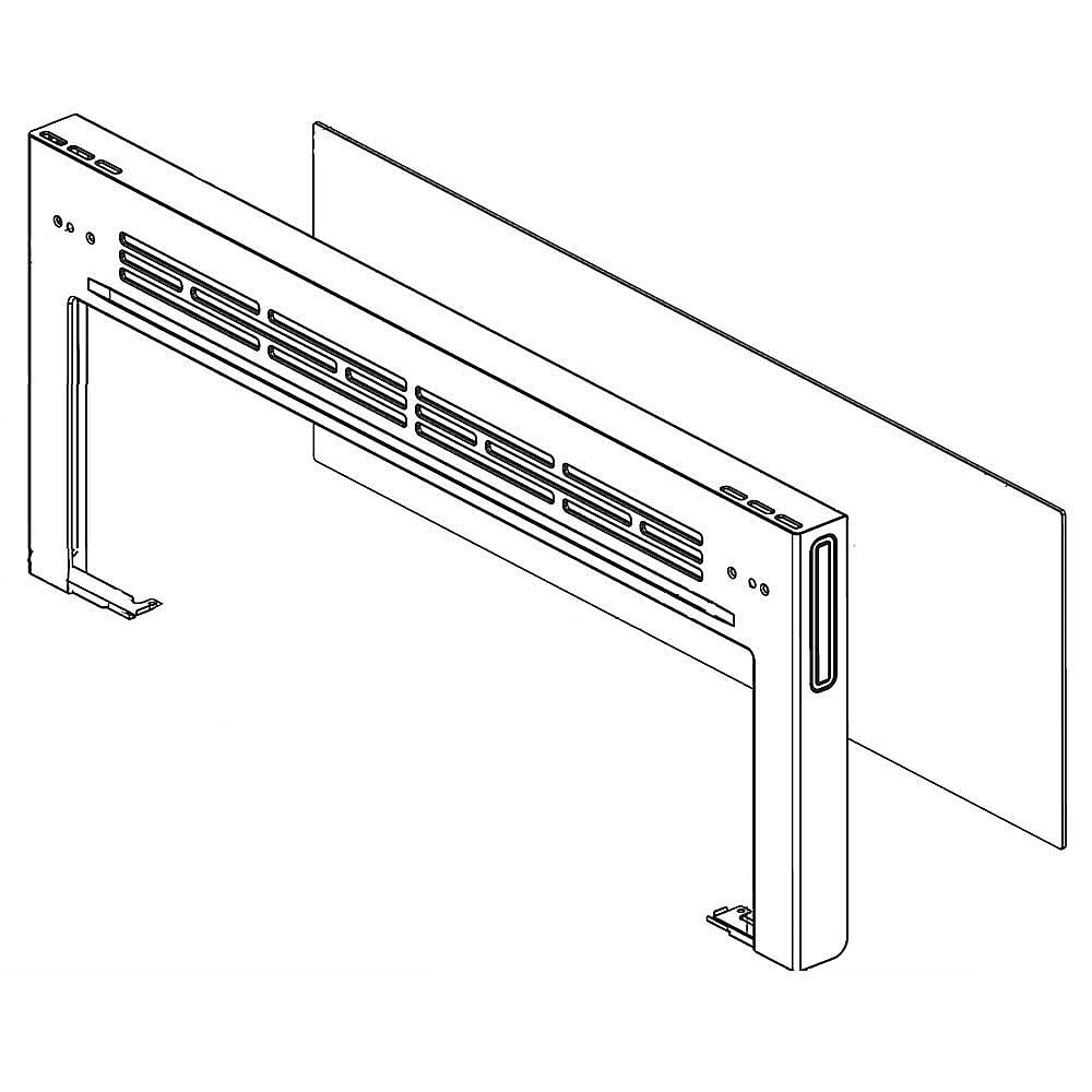 Part #acq87912307, Range Upper Oven Door Outer Panel Assembly / 34.00 x 20.00 x 7.00
