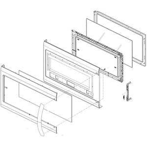 Microwave Door Assembly ADC74347106