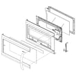 Microwave Door Assembly (black) for LG LMVM2033BM/00 - Part ADC74347121