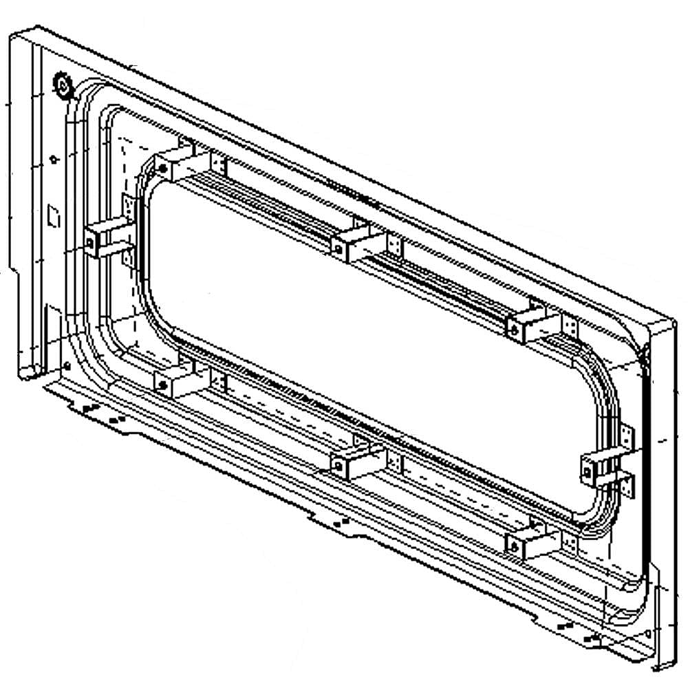 Part #adv73686102, Range Upper Oven Door Glass Frame