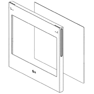Range Oven Door Outer Panel Assembly AGM75509802