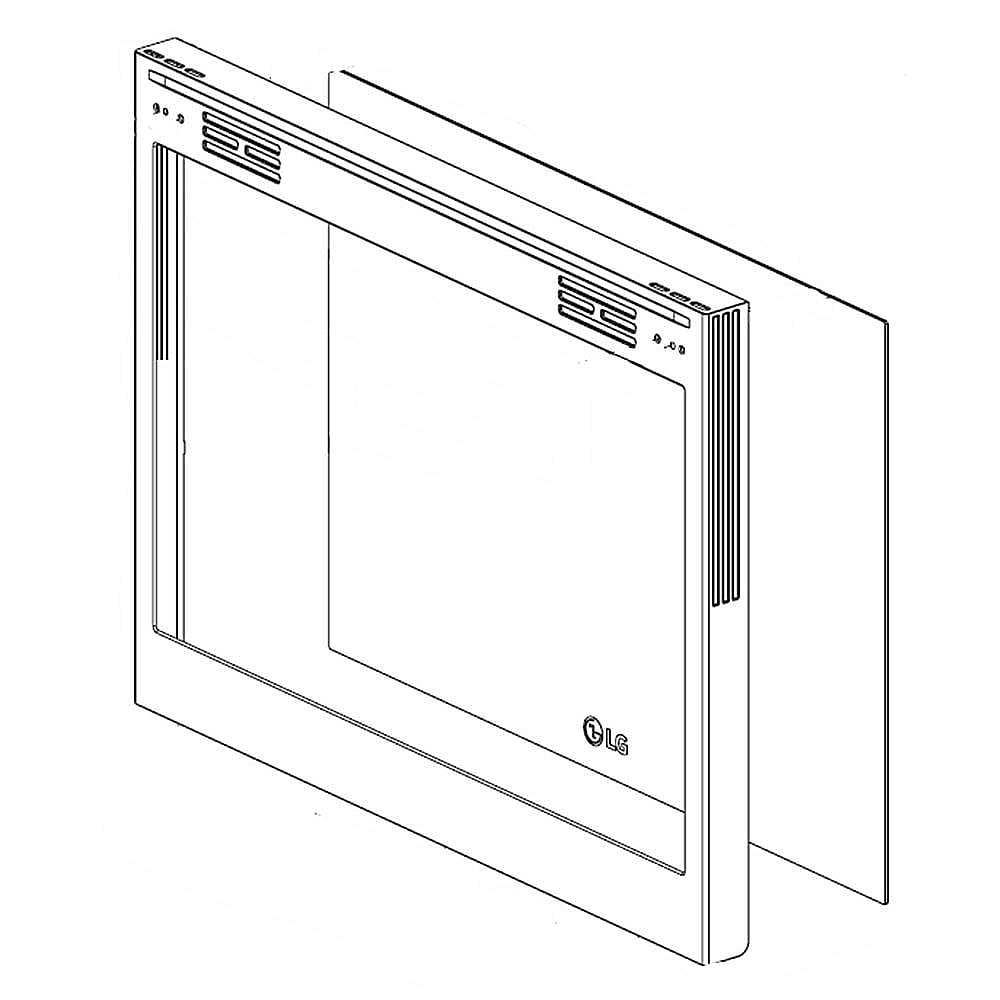 LG Part #agm75509806, Range Oven Door Outer Panel