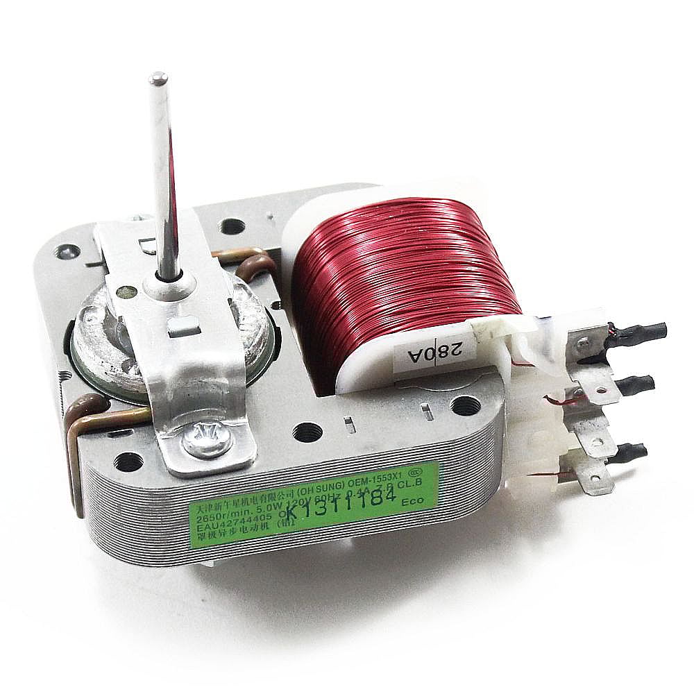 Part #eau42744405, Microwave Cooling Fan Motor / 4.60 x 4.10 x 3.80