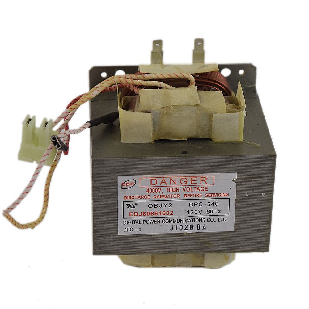 Part #ebj60664602, Microwave High-Voltage Transformer / 8.10 x 6.20 x 6.20