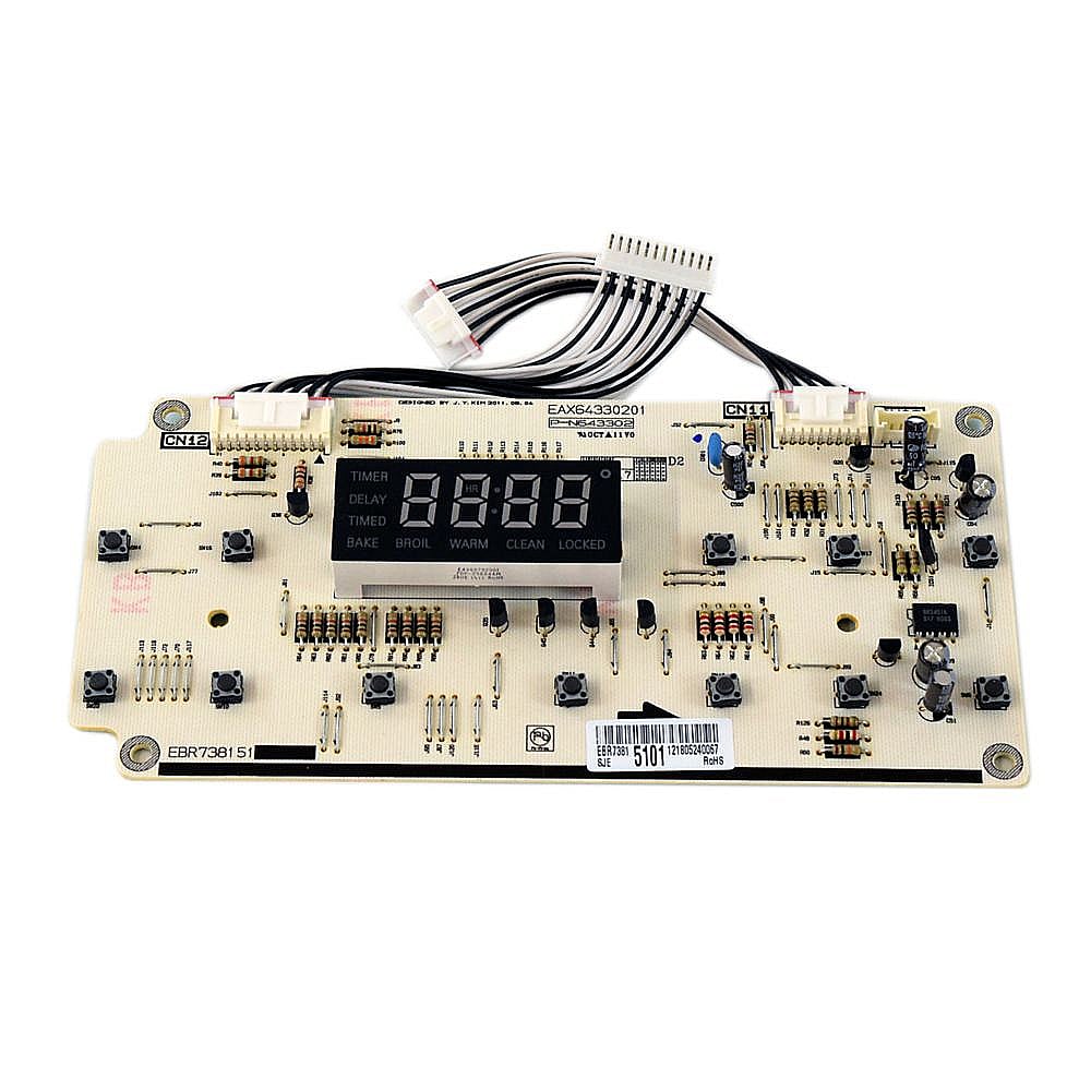 Photo of GE Part #ebr73815101, Ran Oven Control Board | 13.67 x 11.17 x 3.17 from Repair Parts Direct