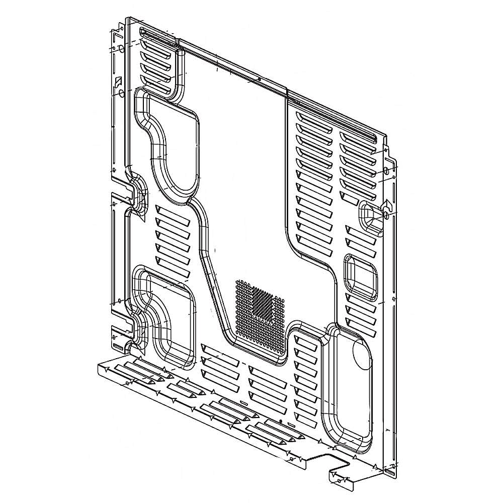 Part #mck68473803, Cover, rear / 34.00 x 28.00 x 9.50