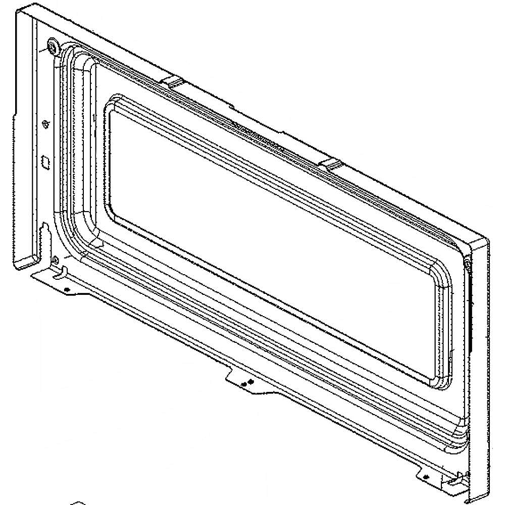 Part #mdq64177102, Range Upper Oven Door Glass Frame / 33.89 x 20.74 x 7.95
