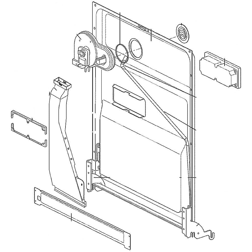 Dishwasher Door Inner Panel Assembly 4937DD1001Q parts Sears PartsDirect