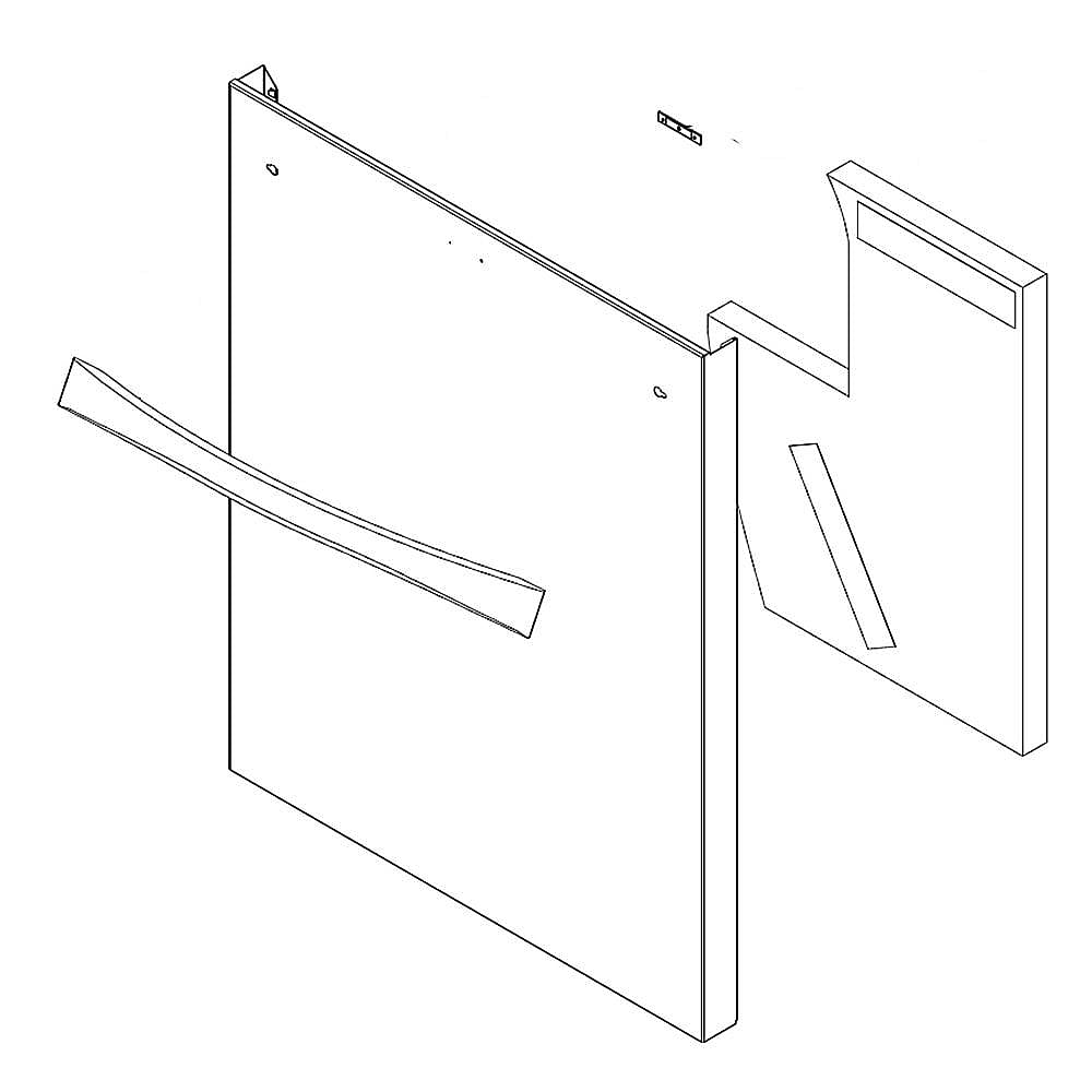 Part #acq88048207, Kenmore Elite Dishwasher Door Outer Panel Assembly / 34.00 x 28.00 x 5.00