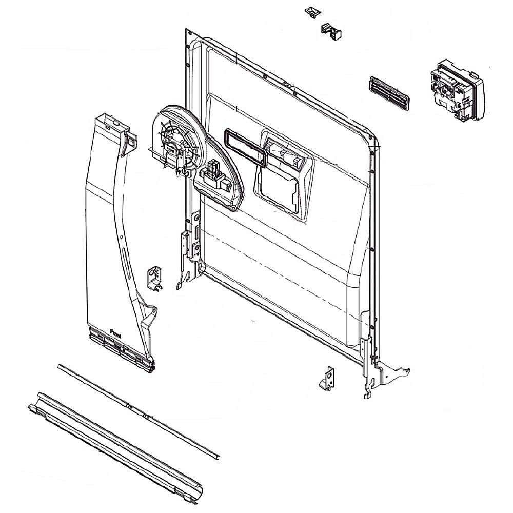 Part #ade73849701, Dishwasher Door Inner Panel Assembly / 38.35 x 31.55 x 8.92