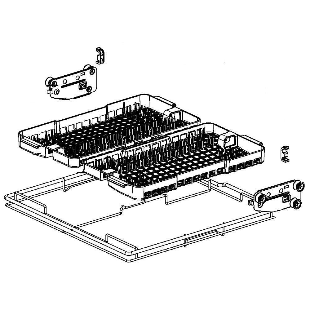 Part #ahb34434803, Dishwasher Third Level Dishrack Assembly (Replaces Ahb33839401)