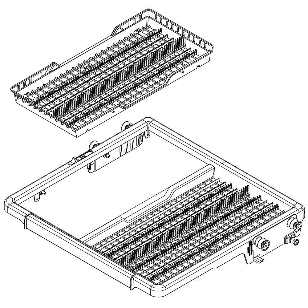 Part #ahb73129401, Dishwasher Third Level Dishrack Assembly / 34.17 x 20.40 x 7.88