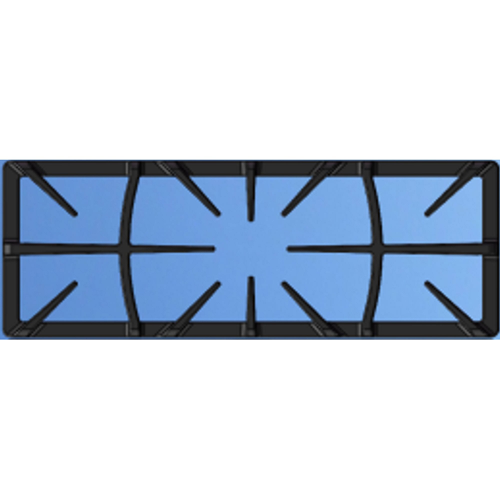Kenmore Part #21.99.000421-000-A0, Range Surface Burner Grate, Side | 24.80 x 4.33 x 12.60