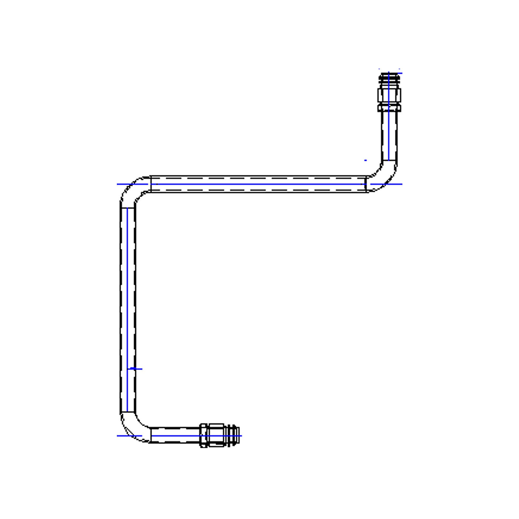 Kenmore Part #21.99.008096-000-A0, Range Oven Gas Supply Tube | 12.20 x 6.30 x 11.02