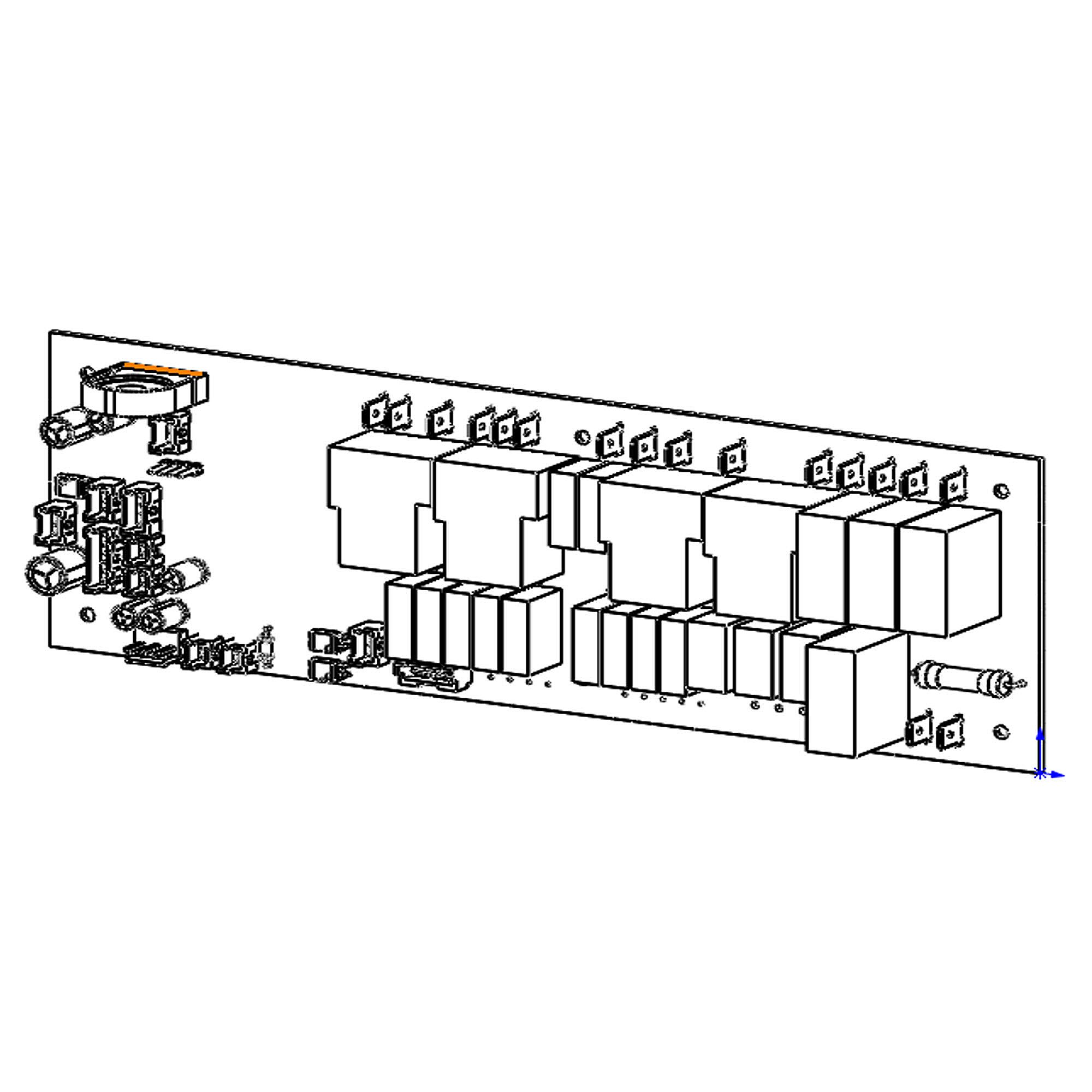 Kenmore Part #21.99.008116-000-A0, Range Oven Relay Control Board | 15.16 x 3.94 x 6.69